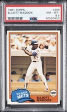 1981 TOPPS #299 ELLIOTT MADDOX PSA 8.5