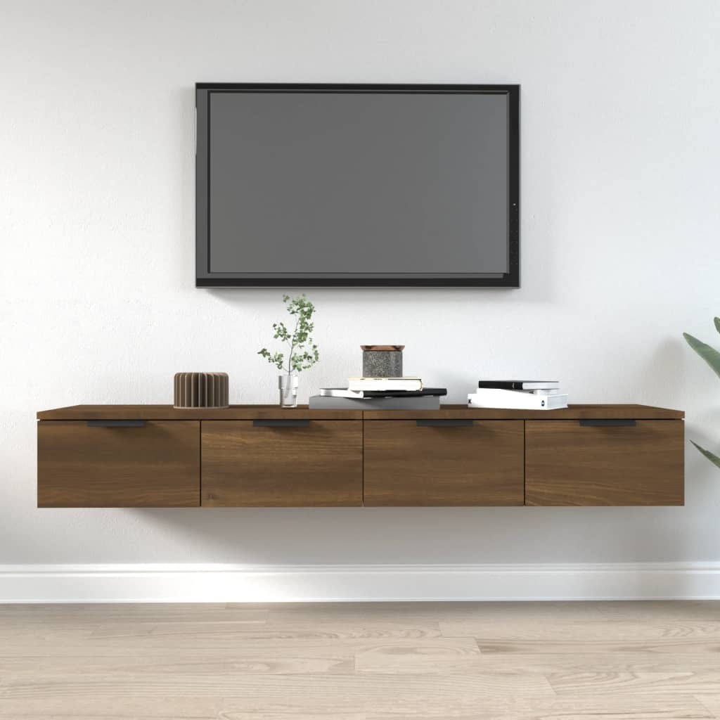 2x Armarios de Pared Contrachapada Mueble Sala Aparador Multicolor vidaXL