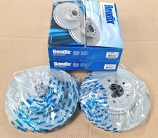 BRAKE DISCS X2 348mm FRONT FITS BMW 5 SERIES E60 E61 6 SERIES E63 BENDIX 521283
