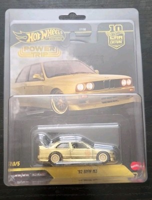  Hot Wheels Premium Power Trip Car Culture '92 BMW M3 Gold Chase 0/5 + protector