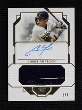 2024 Topps Definitive Collection Helmet 1/5 Christian Yelich #DHCAV-CY Auto 11o2