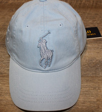 POLO RALPH LAUREN MEN'S BLUE EMBROIDERED 3 BASEBALL CAP NWT OSFA