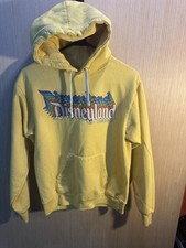 Disney Parks Retro Rainbow Hoodie Sweatshirt Sz Small Yellow Disneyland Resort