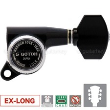 NEW Gotoh SG381-07 MGT L3 R3 Set Locking EX-LONG 21.5mm Tuners Keys 3x3 - BLACK