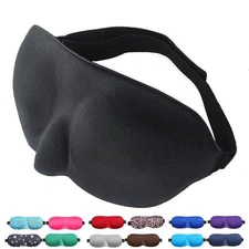 2 Pack Travel 3D Eye Mask Sleep Soft Padded Shade Cover Rest Relax Blindfold