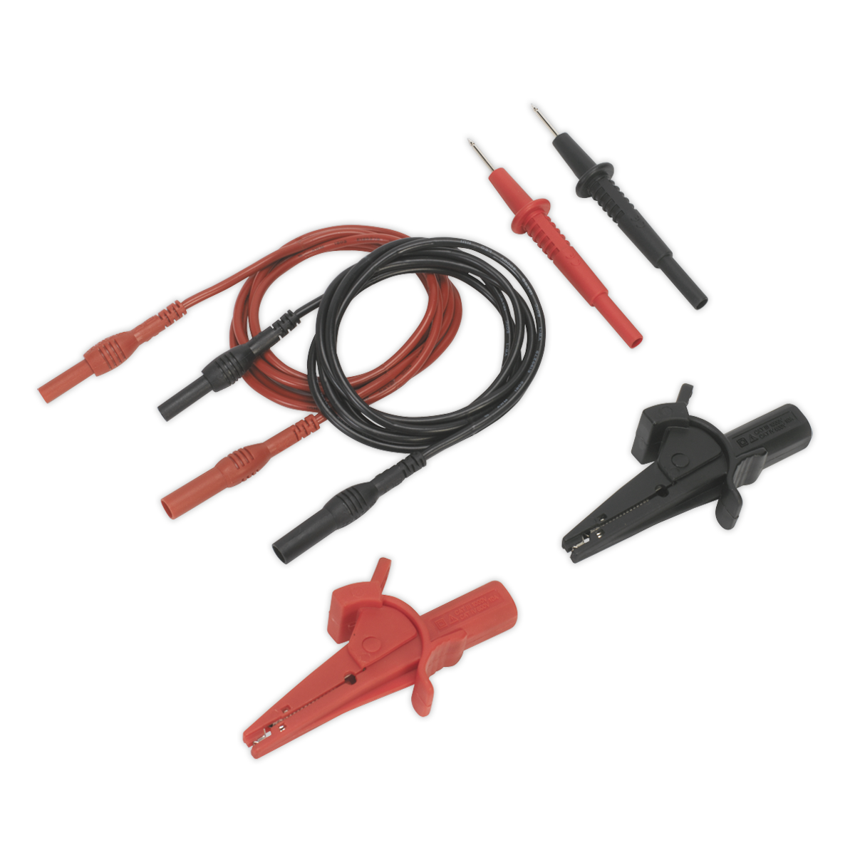 Automotive Test Lead & Crocodile Clip Set 6pc