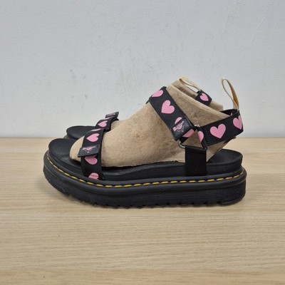 Dr Martens Lazy Oaf Black Wild Rose Vegan Chunky Platform