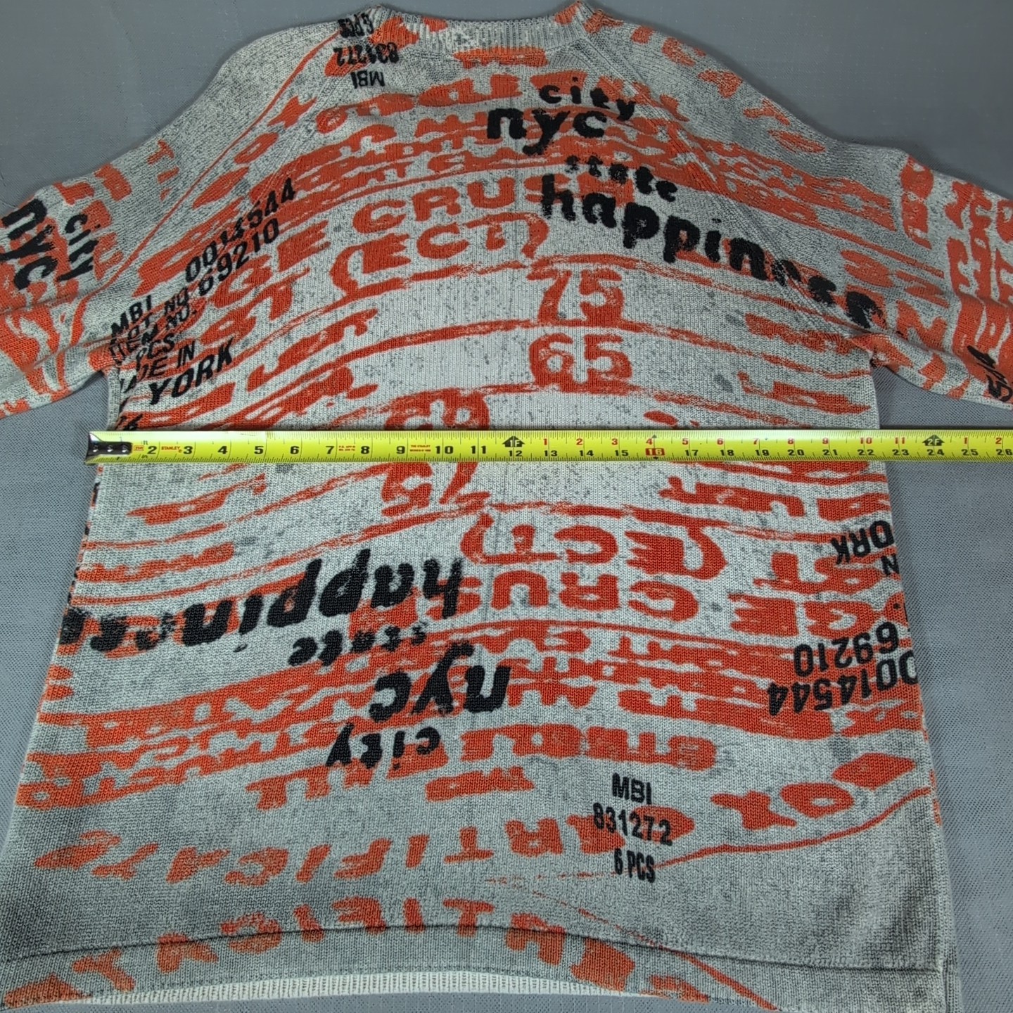 Vintage Express City nyc State Happens Graffic Print Sweater -Rare image 10