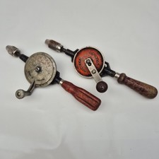 Vintage Hand Drills X 2 Inc Stanley No.803 & Fleetway Chipper - Made In England