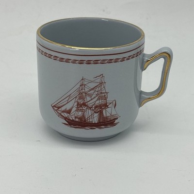 Spode Trade Winds Red  Demitasse Cup Only - Brig Eliza 1865 England