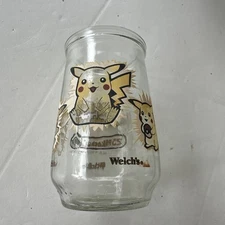 Vintage 1999 Nintendo Welch's Jelly Glass Pokémon Pikachu #25 Faded
