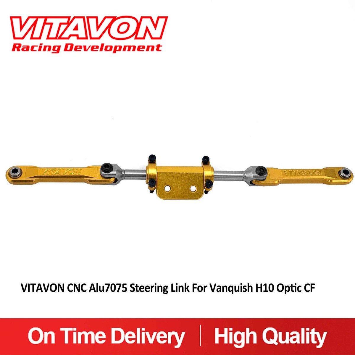 Vitavon CNC Alu7075 Steering Link For Vanquish H10 Optic CF - 1:10 Scale RC Car Upgrade