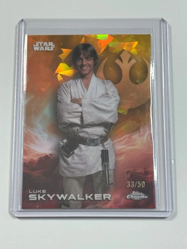 2025 Topps Chrome Star Wars Gold Refractor #83 Luke Skywalker 33/50