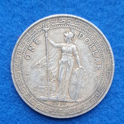 1911 Great Britain Silver Trade Dollar