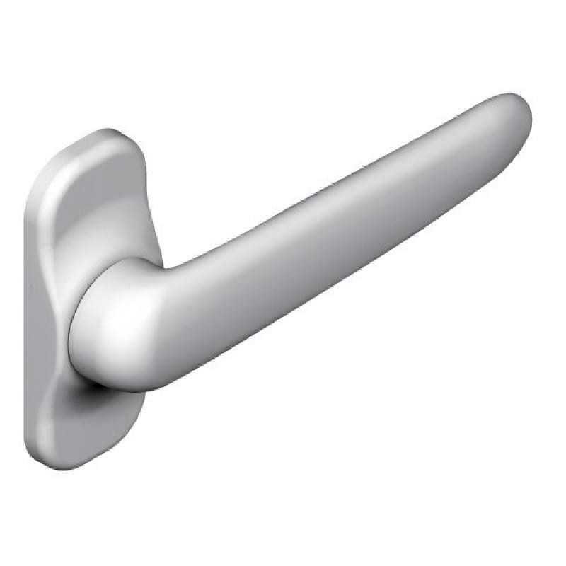 Béquille de porte Diane carrée en alu gris RAL 9006 de La Croisée DS pour carré de 8mm