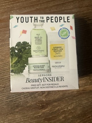Sephora Beauty Insider Gift Youth to the People: Cleanser, Cream, Mask Set NIB