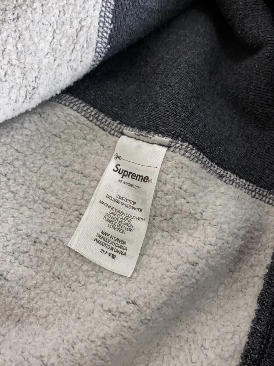 Supreme Felpa con Cappuccio XXL Cotone Grigio Tinta Unita