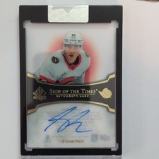 2025-26 Upper Deck Clear Cut Shane Pinto Signs of The Times Auto Ottawa Senators
