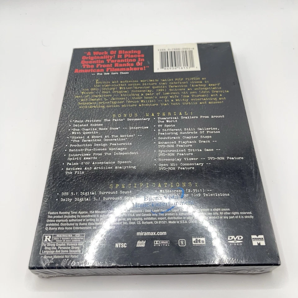 Pulp Fiction (DVD, 2-Disc Set Collector's Edition) Tarantino NEW Sealed - Image 4 of 4