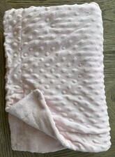 Baby Girl's Soft Pink Minky Dimple Dot Blanket Fleece Large Size