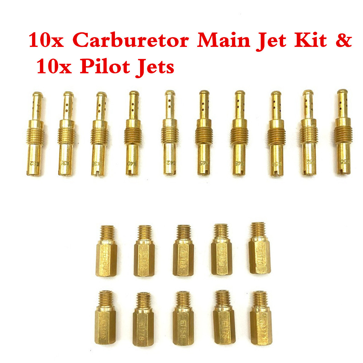 20X Carburetor Main Jets+Slow Pilot Jets For Motorcycle PWK PE Keihin