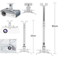 Beamer Deckenhalterung Universal Deckenhalter neigbar schwenkbar Projektor weiß