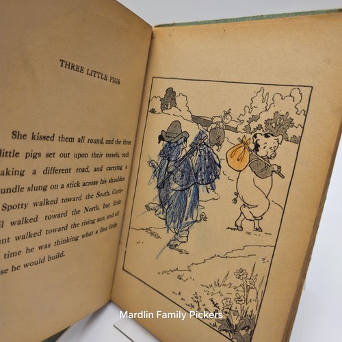 Antique 1918 The Three Little Pigs M A Donohue Illustrated Childrens Book Vintag - Picture 10 of 11