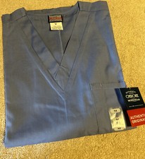 Cherokee Scrubs Unisex Workwear V Neck Scrub Top 4777 CIEL BLUE Size M Medium