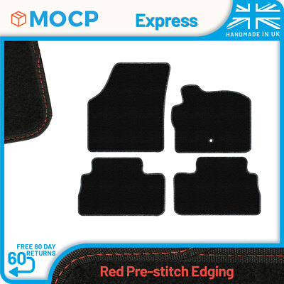 Express with Red Pre-Stitch Trim Car Mats to fit Land Rover Freelander 2 Pre-...