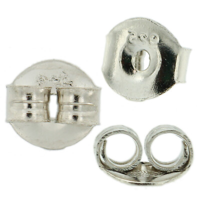 Sterling Silver 925 Replacement Single Friction Push Back for Stud Earrings  USA