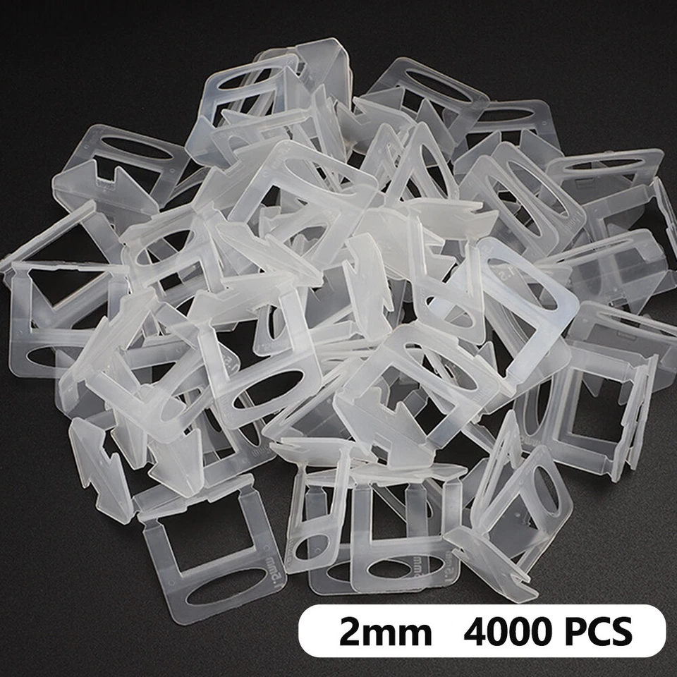 4000pcs 2mm Tile Leveling Spacer System Tool Clips Wedges Flooring Lippage Plier - Image 4 of 4