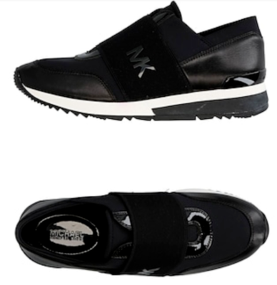MICHAEL KORS Trainer Black Leather Wedges Slip-on City  display picture 3