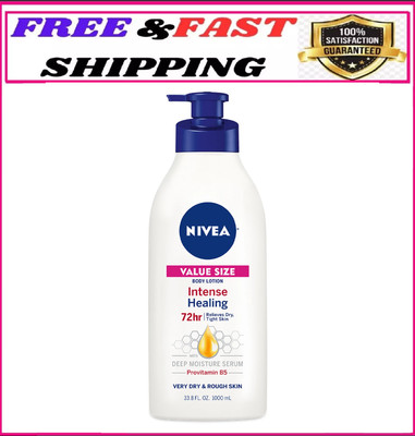 NIVEA Intense Healing Body Lotion, 72 Hour Moisture for Dry to Very Dry Skin, 33