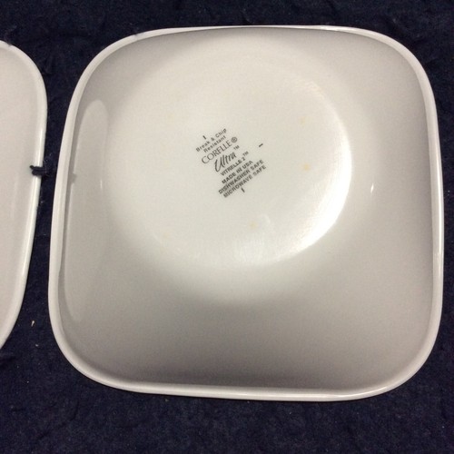 CORELLE Bowls  ●  Square  ●  Lot of Two  ●  White - Picture 3 of 6