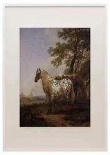 Berchem Nicolaes Landscape With Two Horses A4 A3 Framed Print