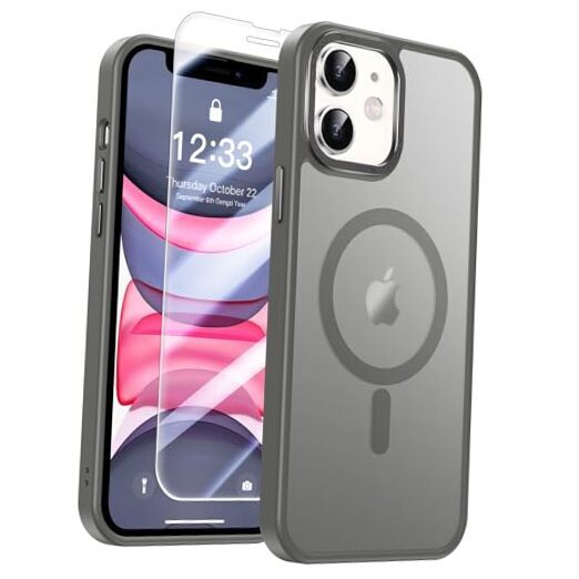 Magnetic for iPhone 11 Case with Screen Protector, [Compatible with Grey