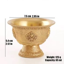 1pc 2.1" Engraving Buddhism Holy Water Cup Handicraft Auspicious Buddha Bowl