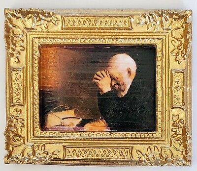 DOLLHOUSE MINIATURE FRAMED Repro MASTERPIECE PAINTING GRACE by Eric Enstrom 2.5''