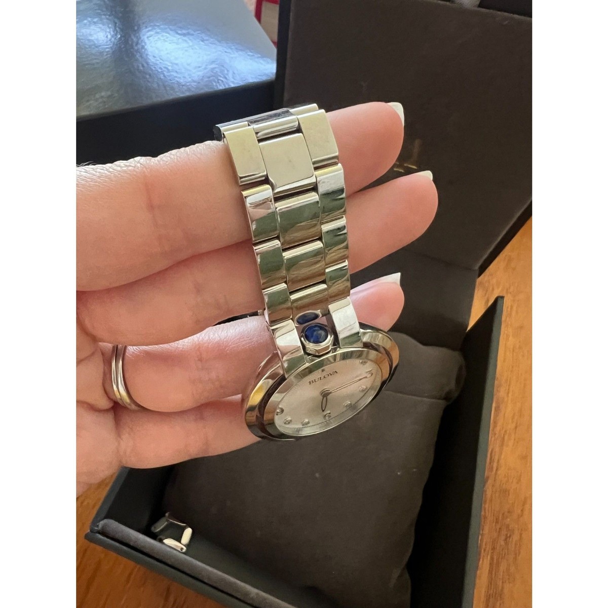 Bulova Classic Rubaiyat Diamond Bracelet Watch 35mm Sapphire  display picture 3