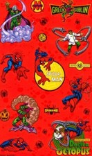  VINTAGE   Maxi MARVEL VILLAINS  SPIDERMAN Sandylion Stickers - Kromekote
