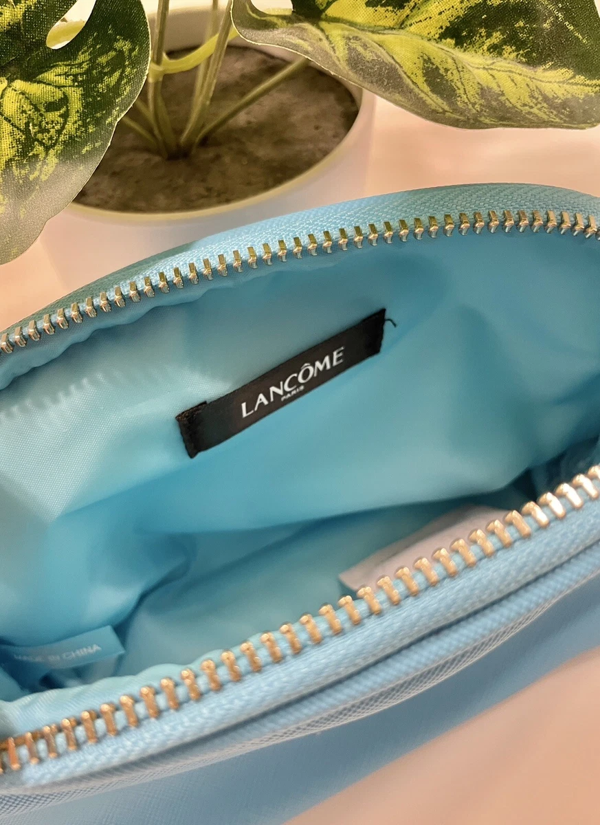 NEW Lancôme Makeup Cosmetic Bag Pouch Robin's Egg Blue 5x7” Free Ship Brand  New