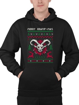 Merry Kramp-Mas Ugly Sweater Holiday Retro Men's Hoodie