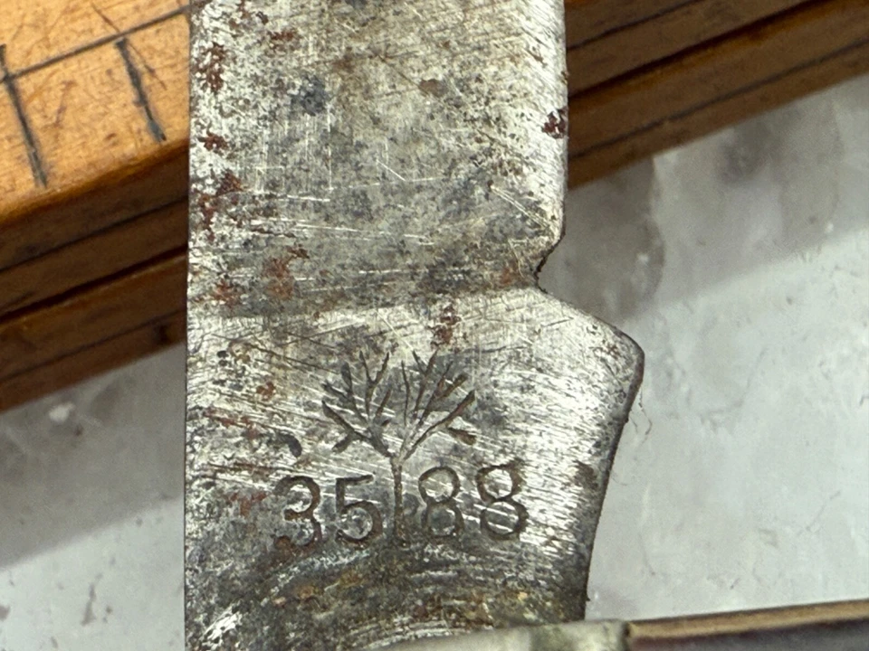 Cuchillo bolígrafo vintage (temprano) Boker EE. UU. 3588 2 hojas mangos de hueso--1313,25 Foto 4 de 4