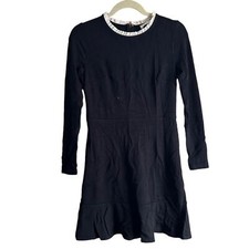 LOFT PREPPY COLLARED LONG SLEEVE DRESS WOMENS 2 PETITE