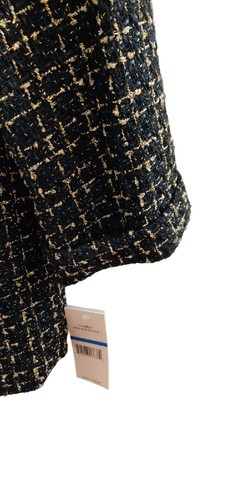 Nanette Lepore Tweed Open Blazer Womens Size XL Black/Gold Glitter NWT - Picture 3 of 6