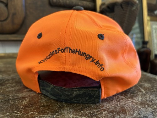 NWOT Kentucky Hunters For The Hungry-Blaze Orange & Camo Embroidered Logo - Picture 5 of 5