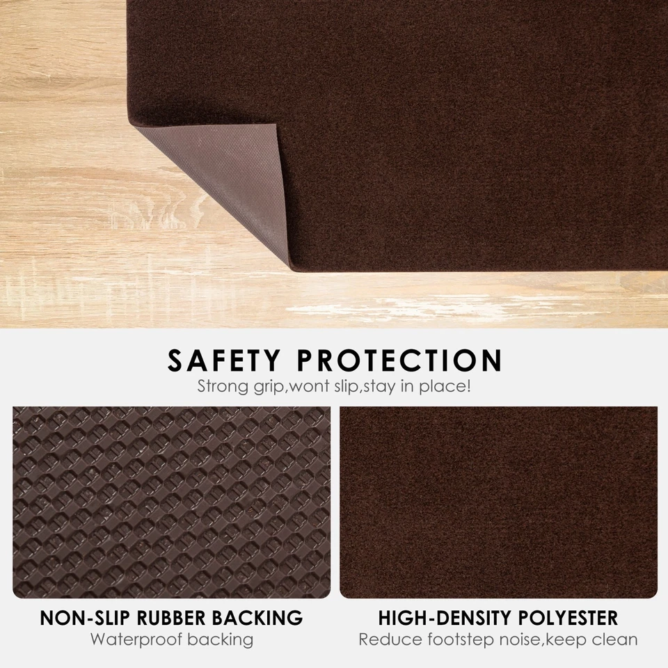 Area Rugs for Living Room or Bedroom, Brown Carpet Runner Rug Indoor Mat - Image 2 of 4
