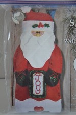 Joy Santa felt wall hanging over 2 feet tall kit 5154 Design Works Crafts