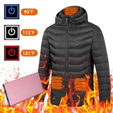 8 Heated Zones Heated Vest with 20000mAh Battery Pack Electric Warm Jacket Coat