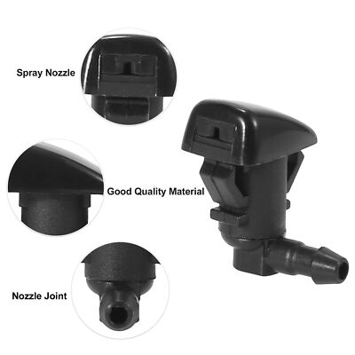 Mandark Windshield Washer Nozzle & Hose Kit - 2 Nozzles, Gaskets, 12 Connectors, 10 Clips For Jeep Grand Cherokee & More